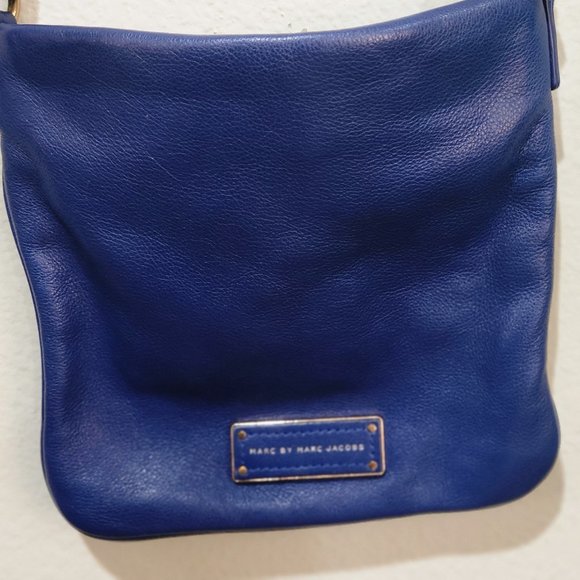 SOLD Marc by Marc Jacobs Cobalt Blue Leather Crossbody Bag with Gold Hardware - Picture 3 of 8